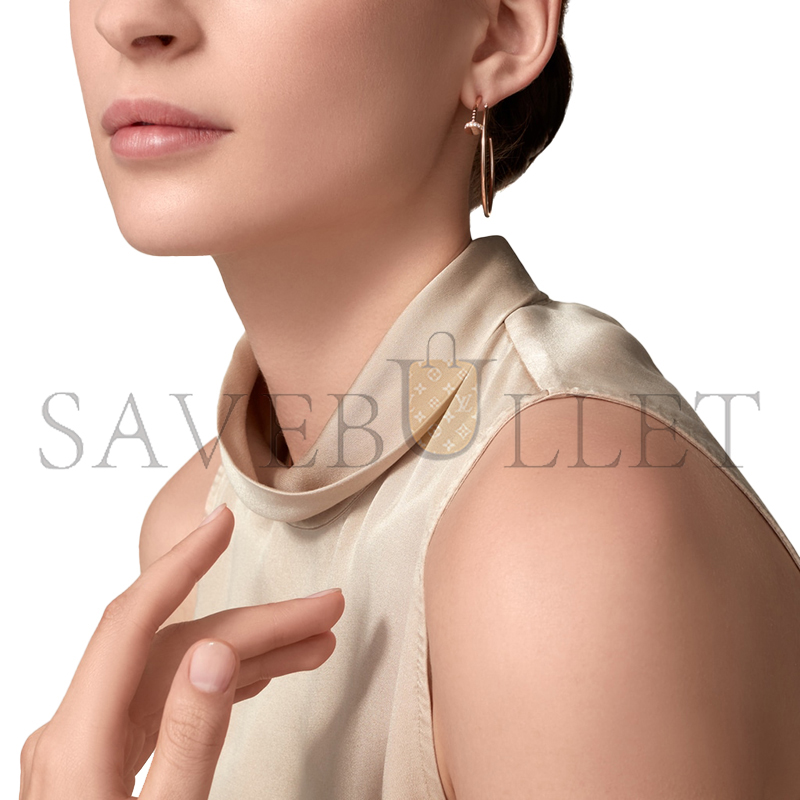 CARTIER JUSTE UN CLOU HOOP EARRINGS, LARGE MODEL, DIAMONDS B8301212